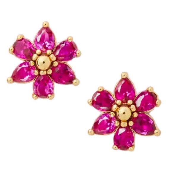 KATE SPADE • Crystal Berry First Bloom Flower Earrings - Picture 1 of 4